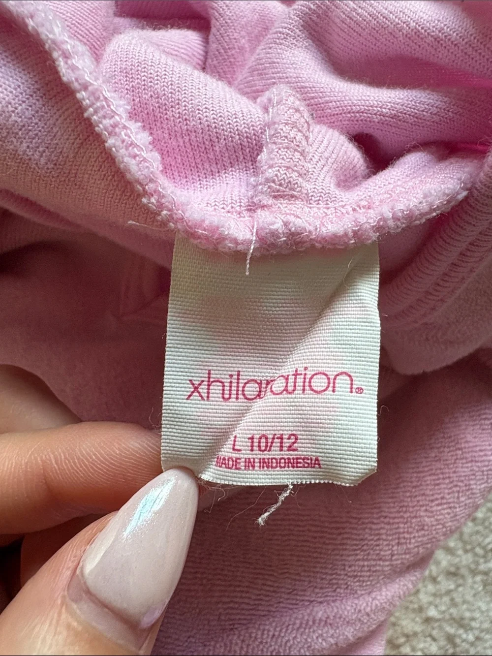 Xhilaration Pink Hooded Terry Ruffle Hem Swim Coverup